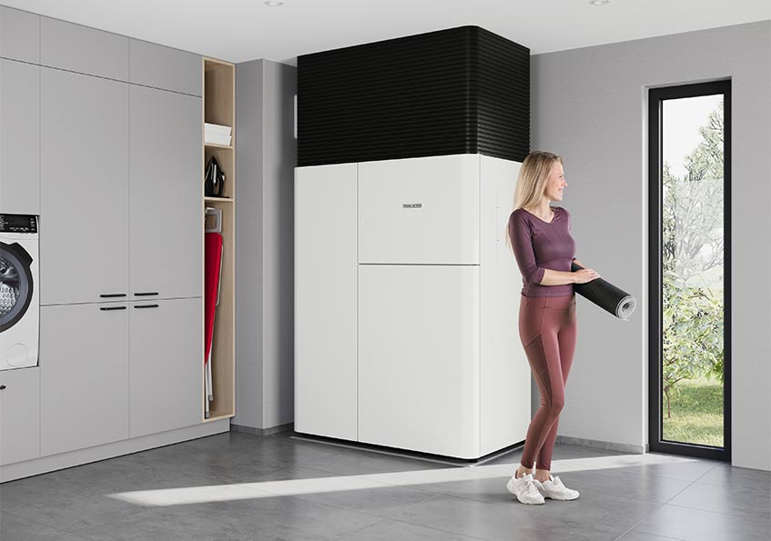 Lüftungsanlage im Hauswirtschaftsraum