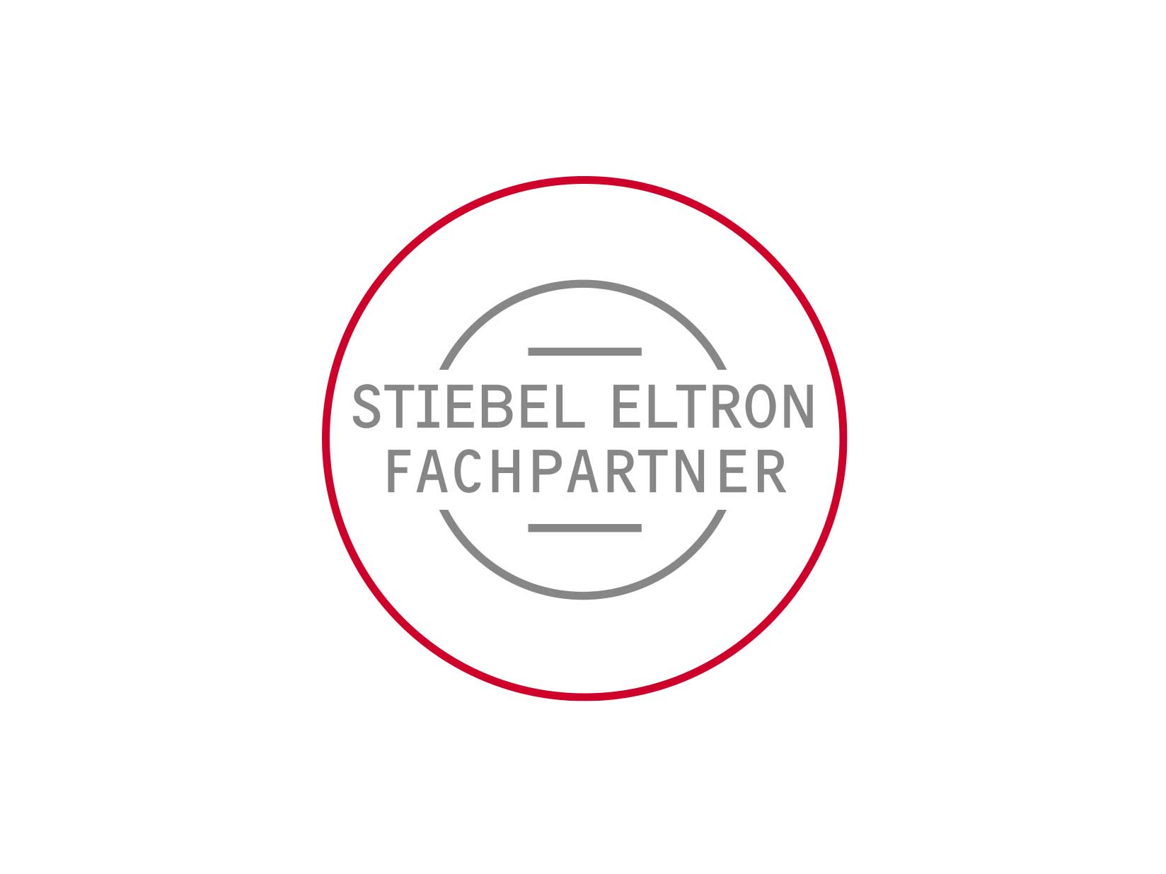 Rundes Signet, in der Mitte steht STIEBEL ELTRON FACHPARTNER