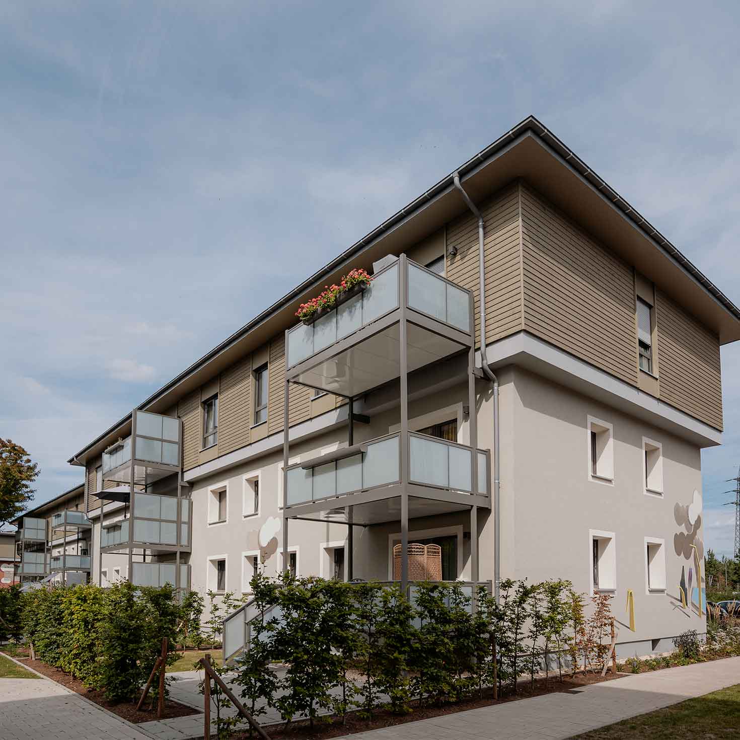 Mehrstöckiges Wohngebäude im Wohnungsquartier Bergmannsgrün