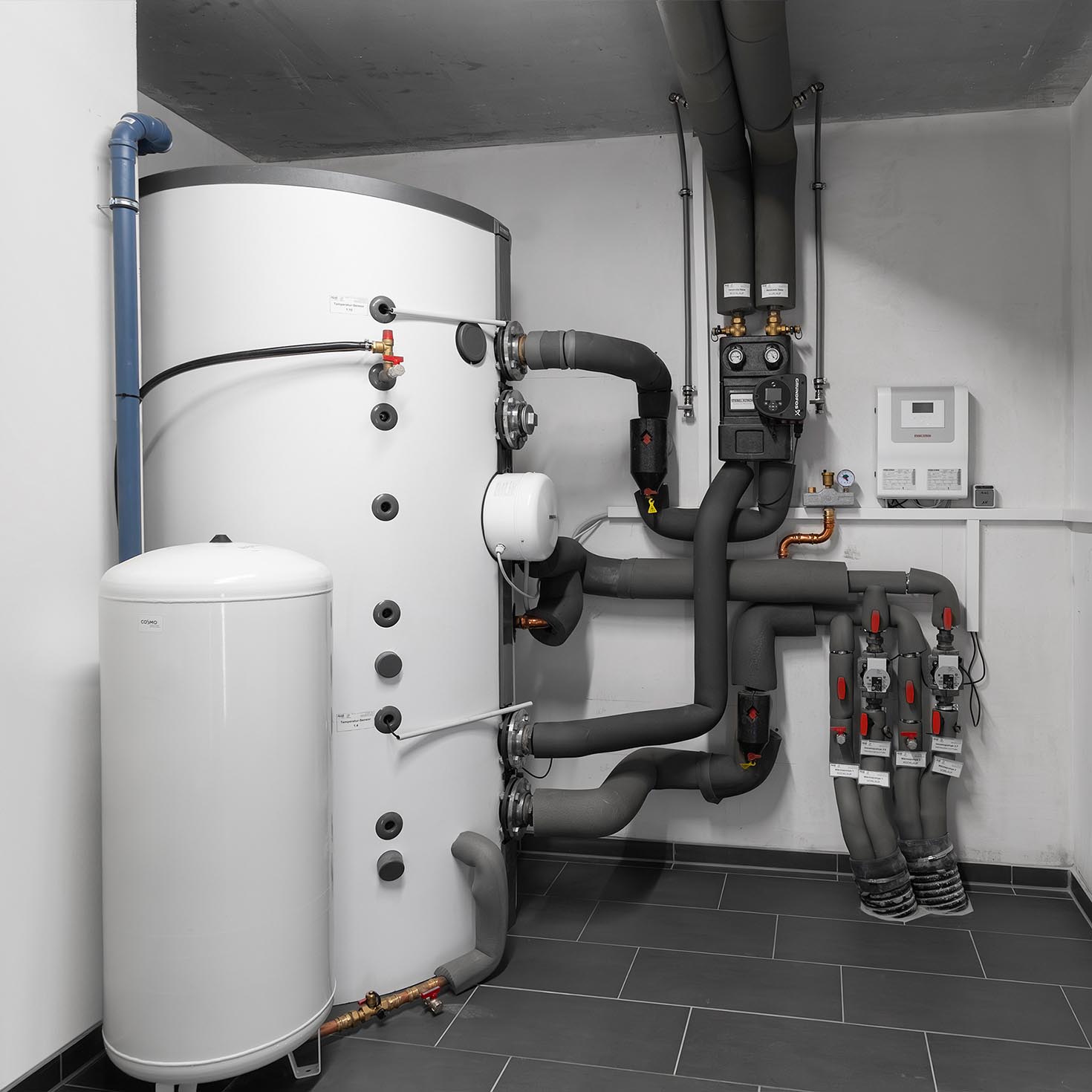Wärmepumpen-Installation im Keller