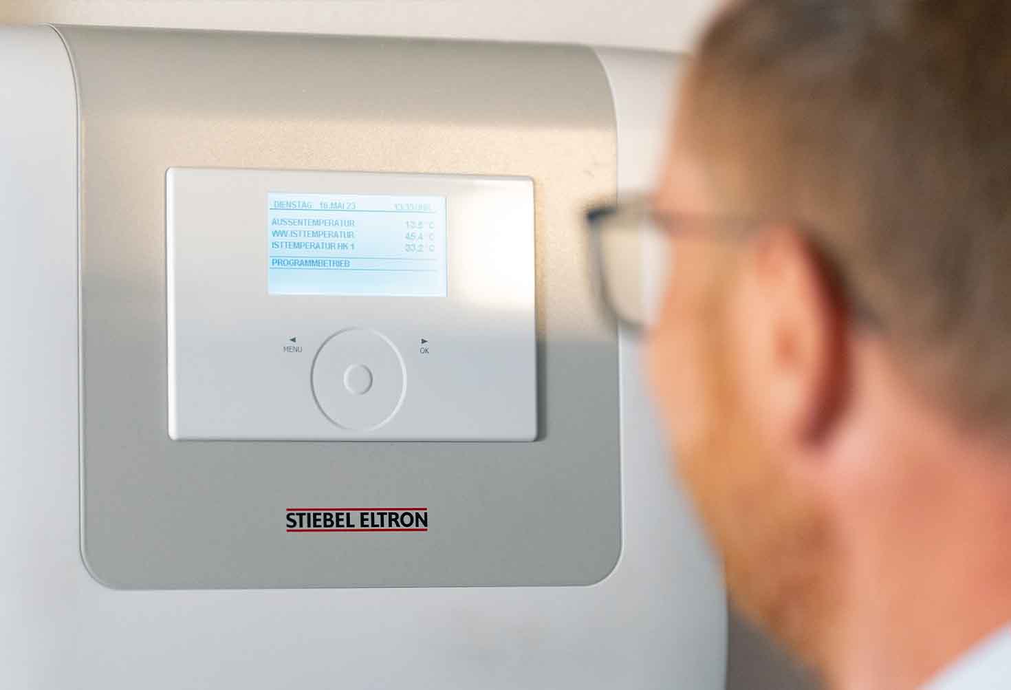 Bedieneinheit einer Wärmepumpe