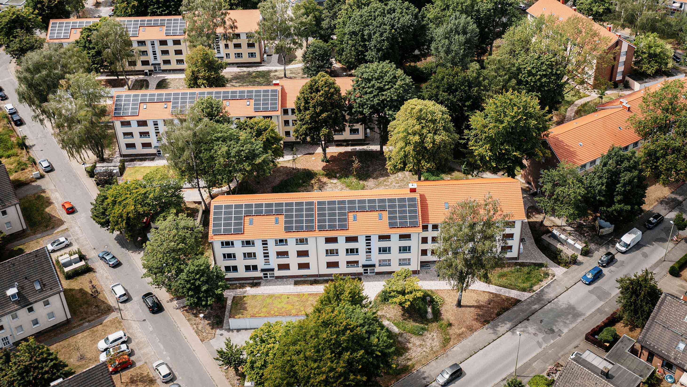 Quartier aus der Vogelperspektive