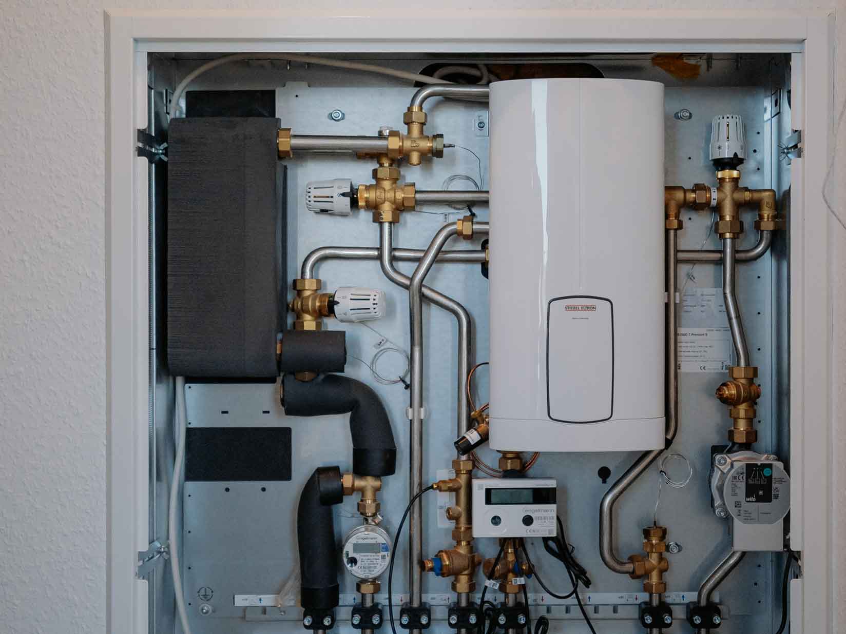 Wohnungsstation nach nachträglichen Wassererwärmung