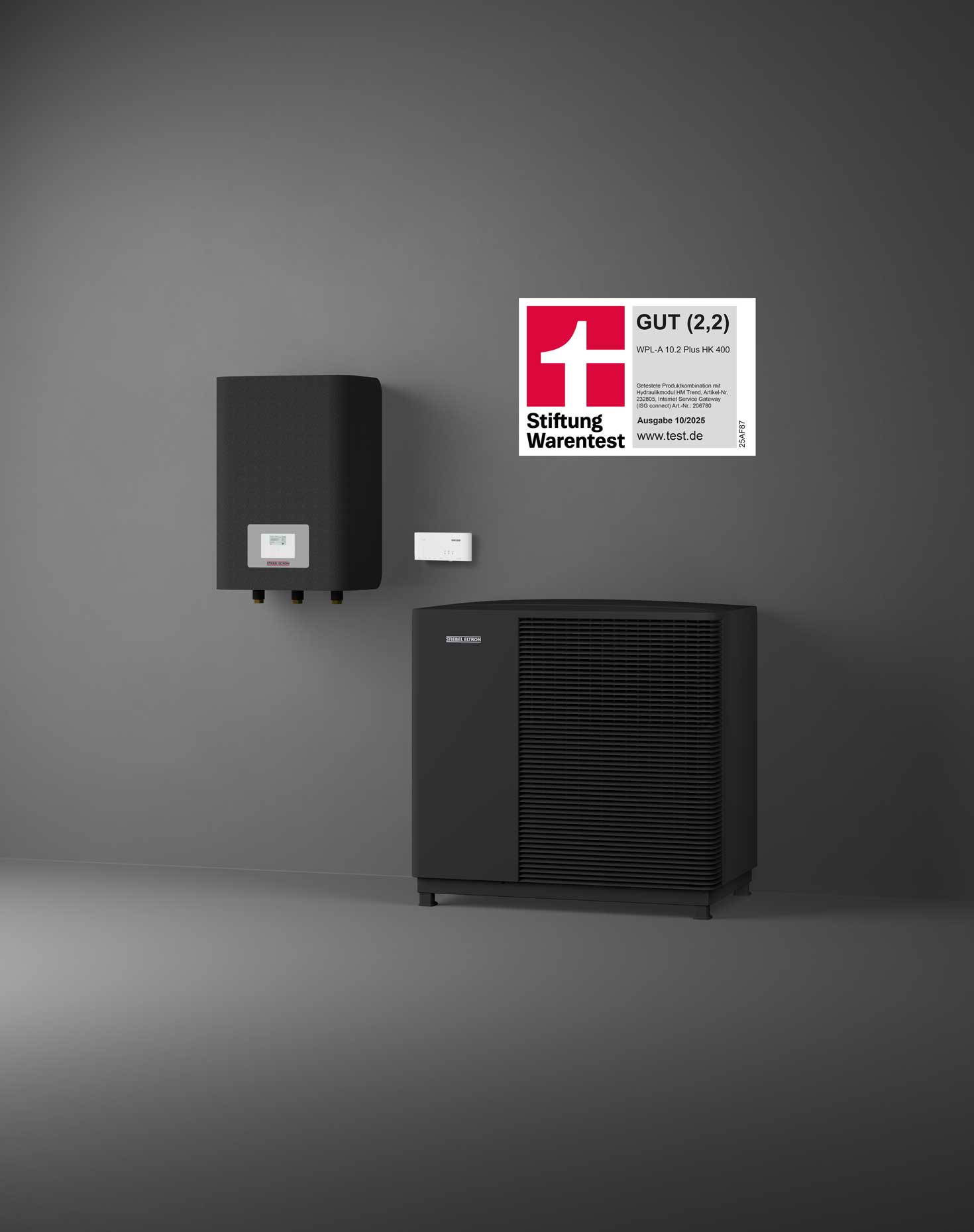 Wärmepumpe WPL-A 10.2 Plus HK 400 von STIEBEL ELTRON mit Stiftung Warentest Siegel Gut 2,2