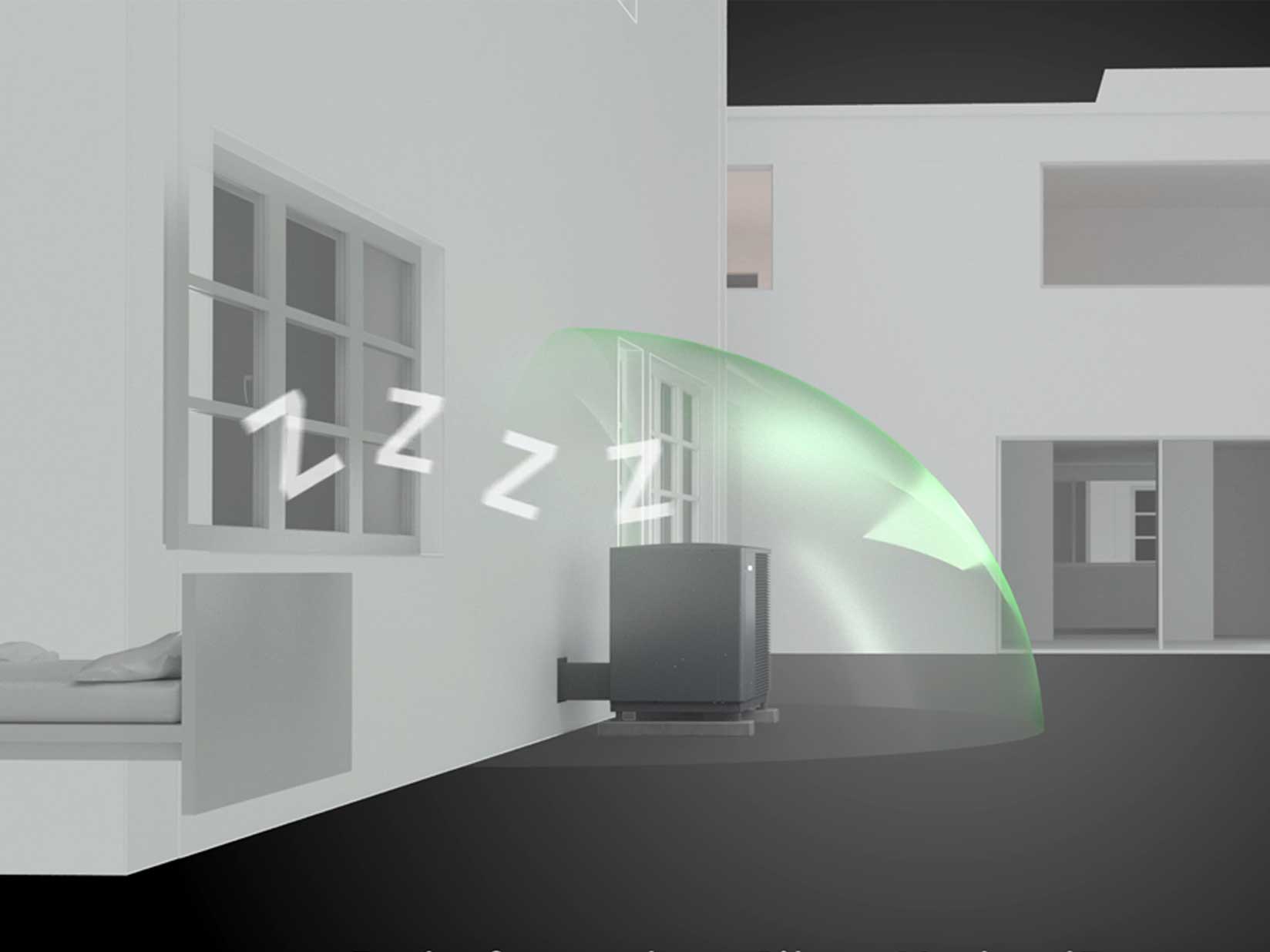 Illustration des Silent Mode der WPL‑A Plus