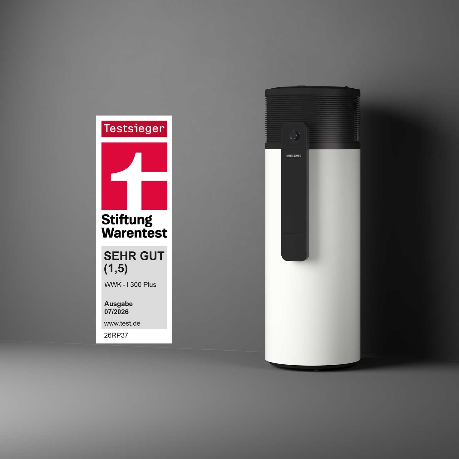 Brauchwasser-Wärmepumpe WWK-I 300 Plus mit Testsiegel von Stiftung Warentest