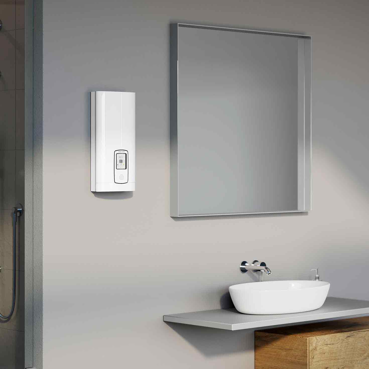 STIEBEL ELTRON Durchlauferhitzer in einem Badezimmer