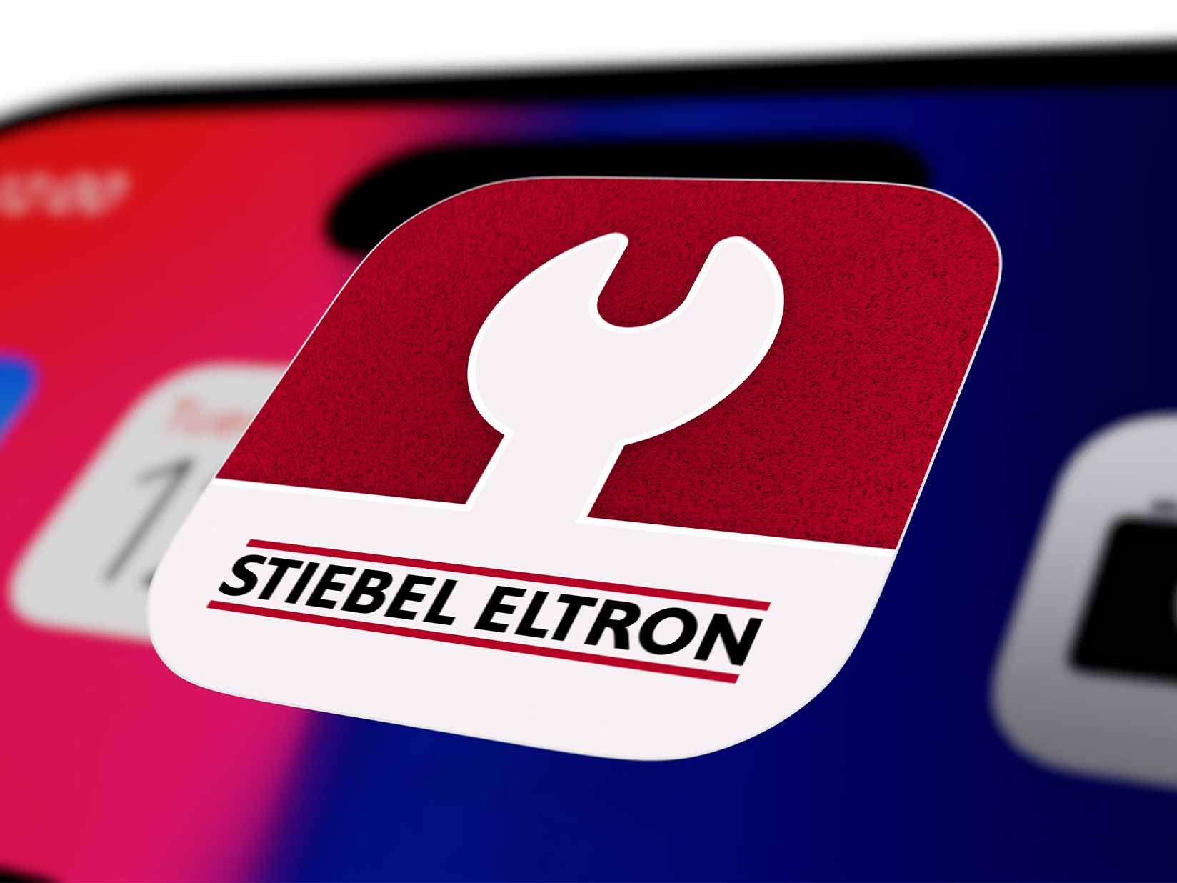 App-Logo der Servicewelt auf einem Smartphone