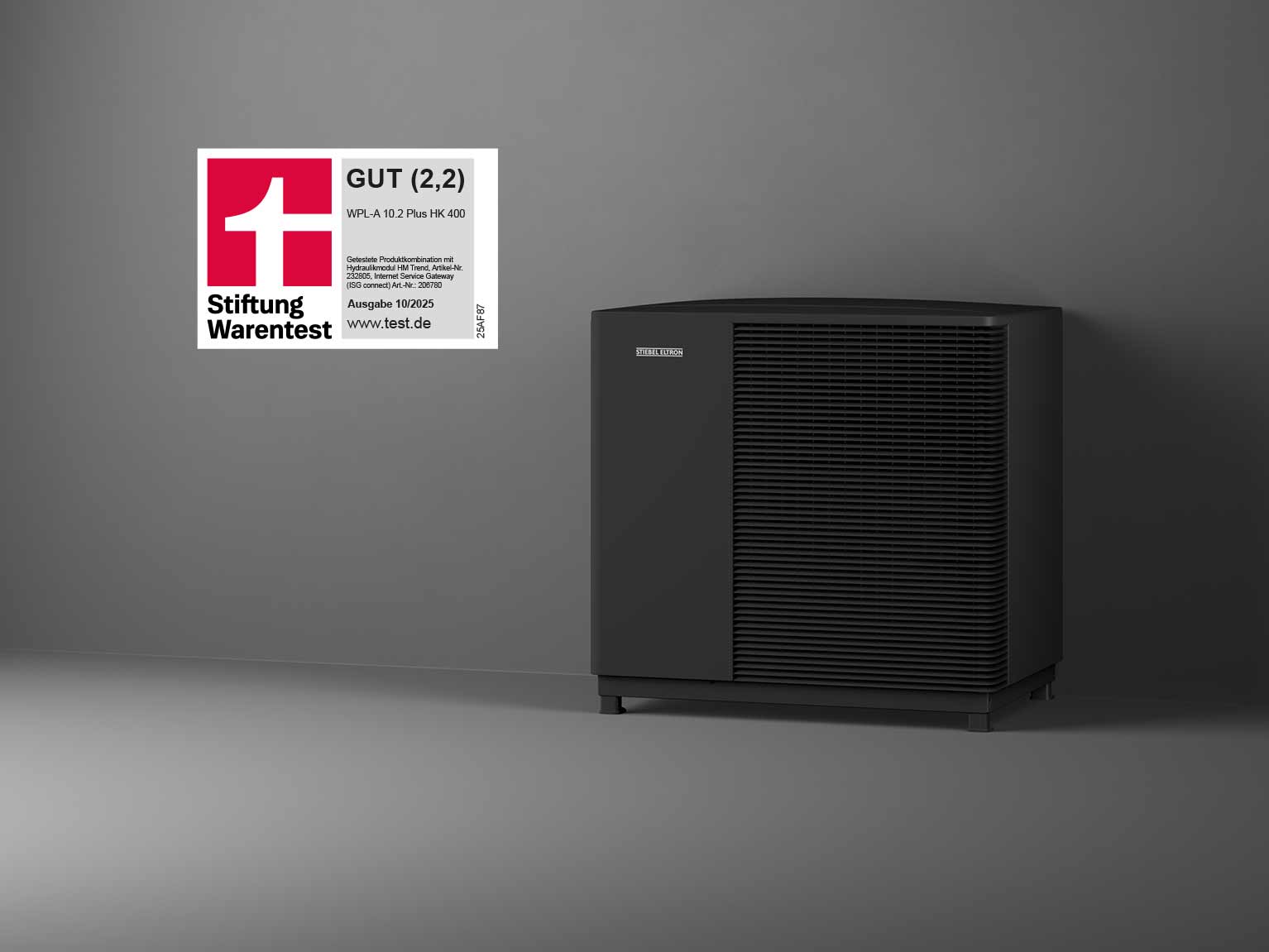 Stiftung Warentest Wärmepumpe WPL-A 10.2 Plus HK 400 Note 2,2