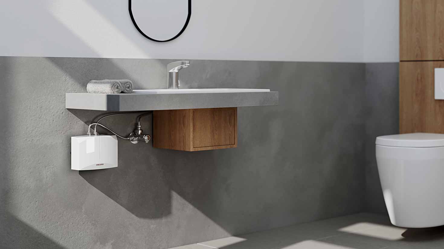 Druchlauferhitzer Gäste-WC