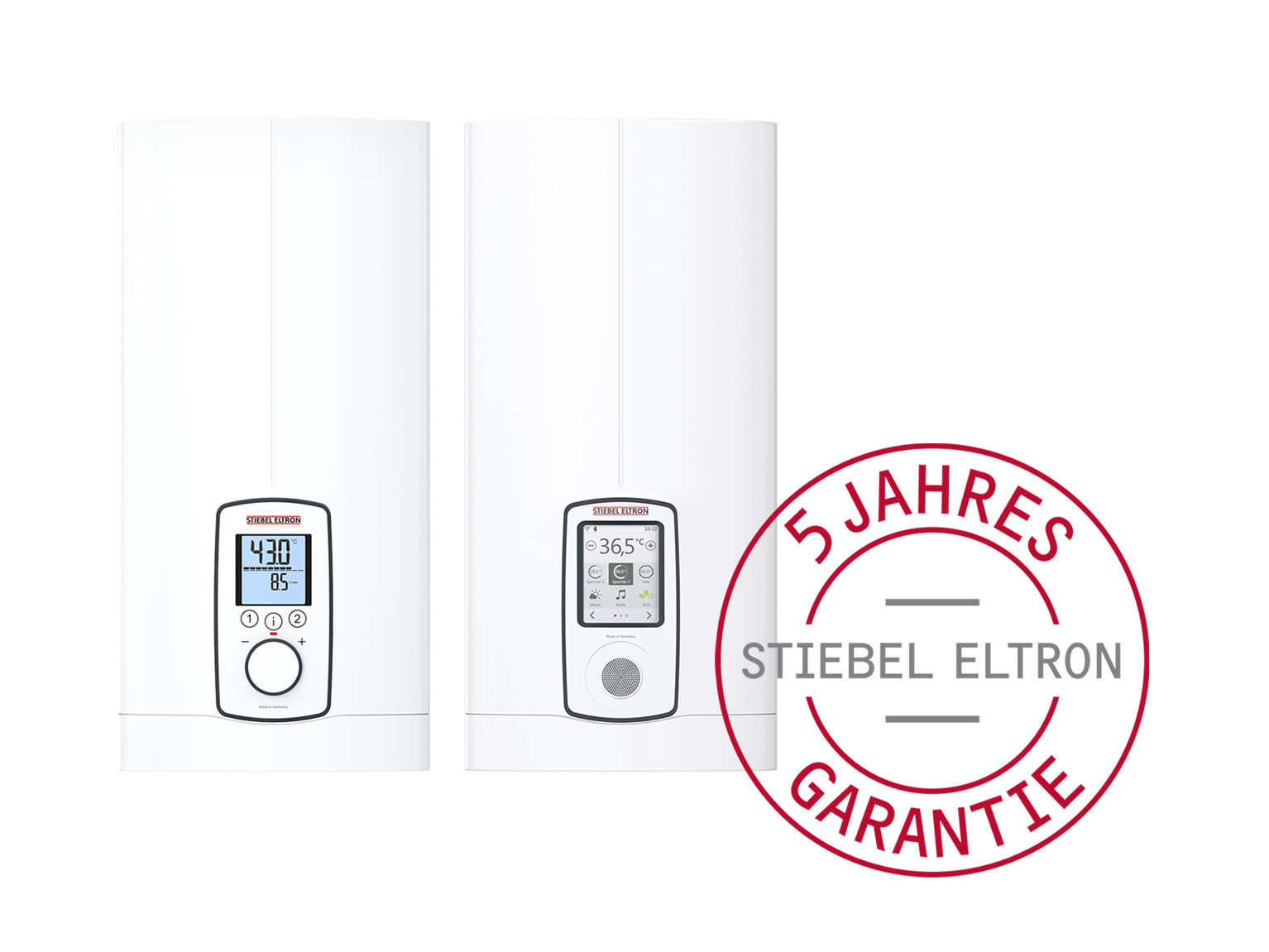 Durchlauferhitzer DHE und DHE Connect und Signet 5-Jahres-Garantie