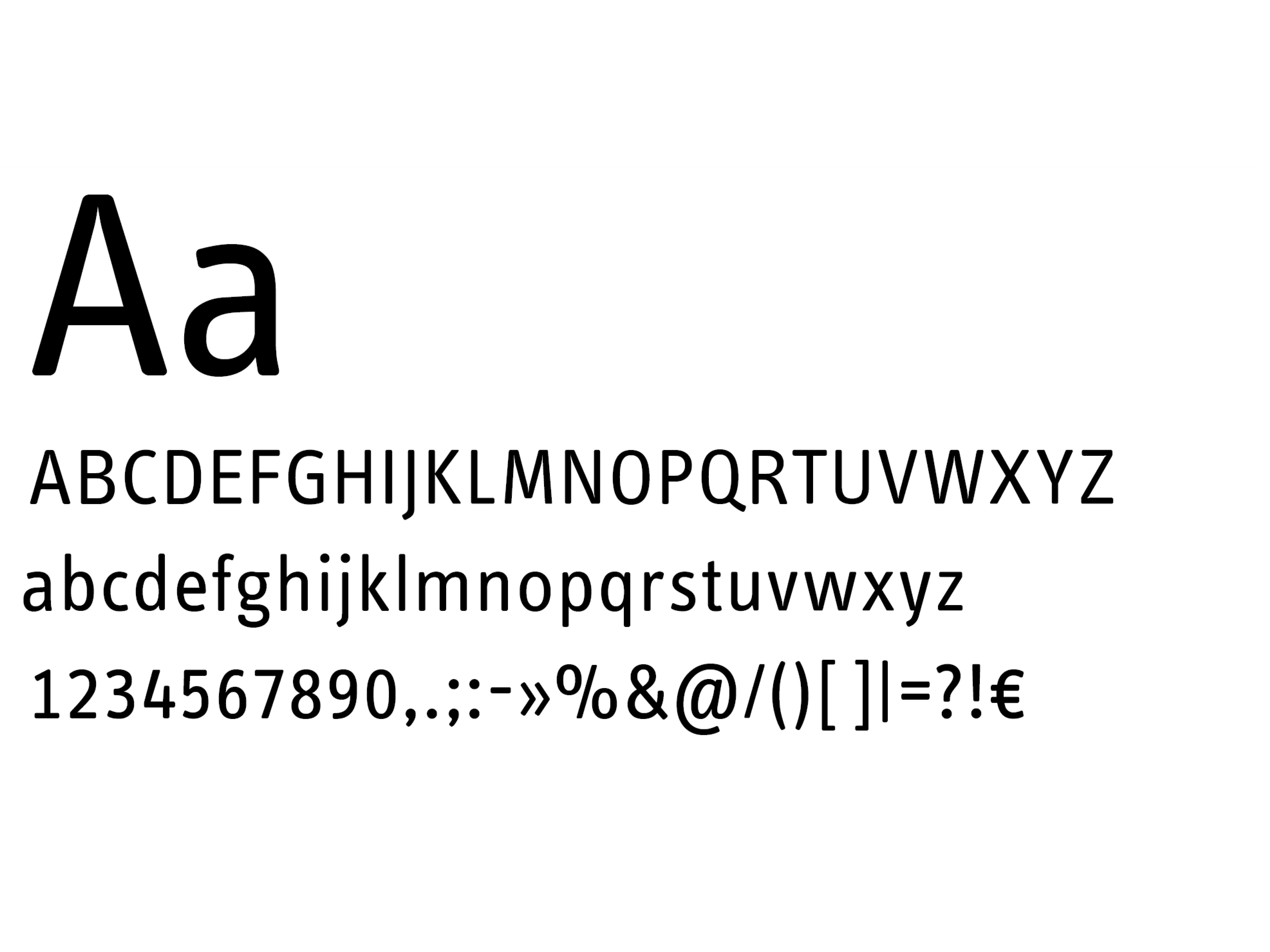 Ausschnitt der Schrift STEInfo Text Regular