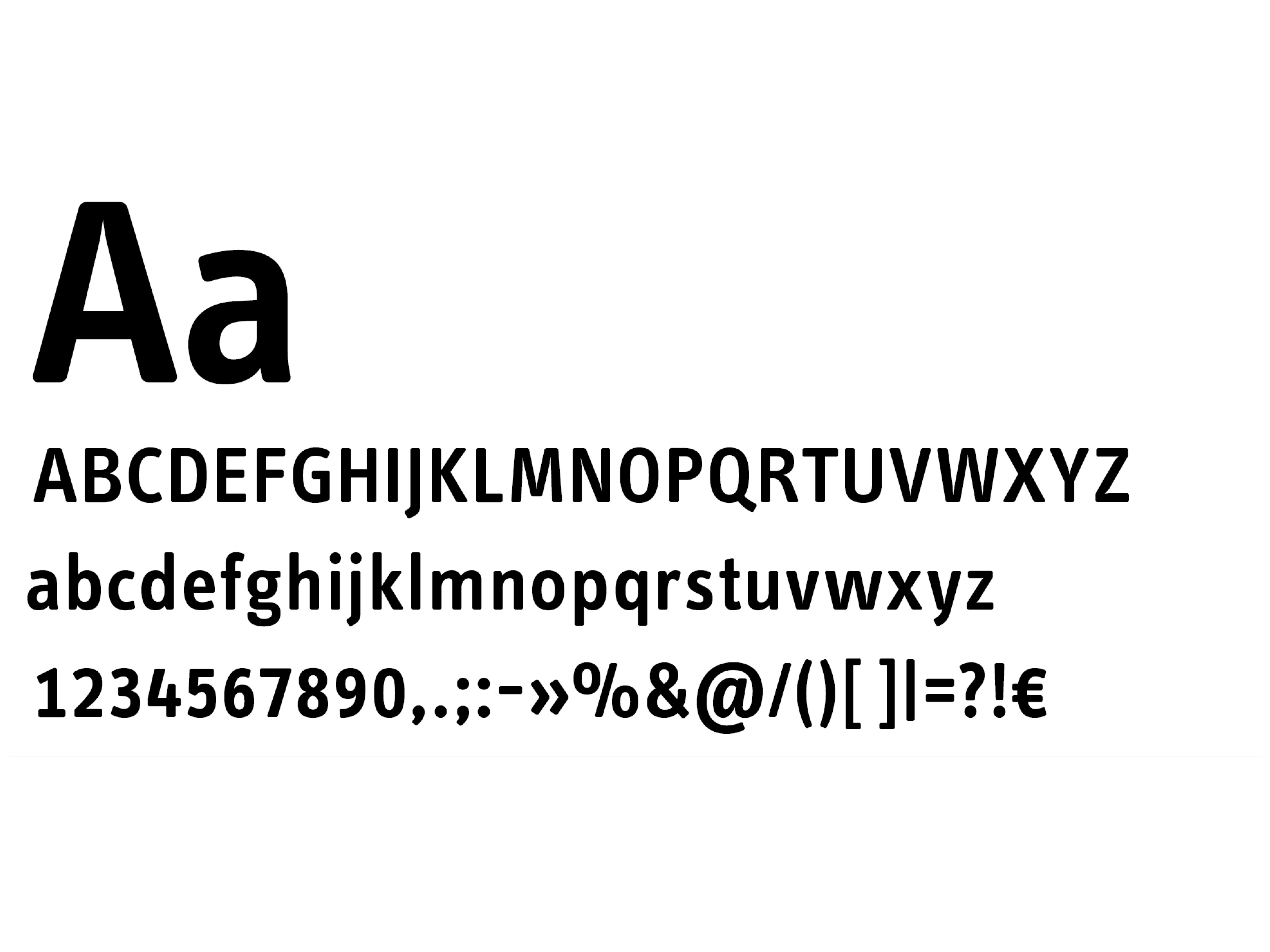 Ausschnitt der Schrift STEInfo Text Semibold