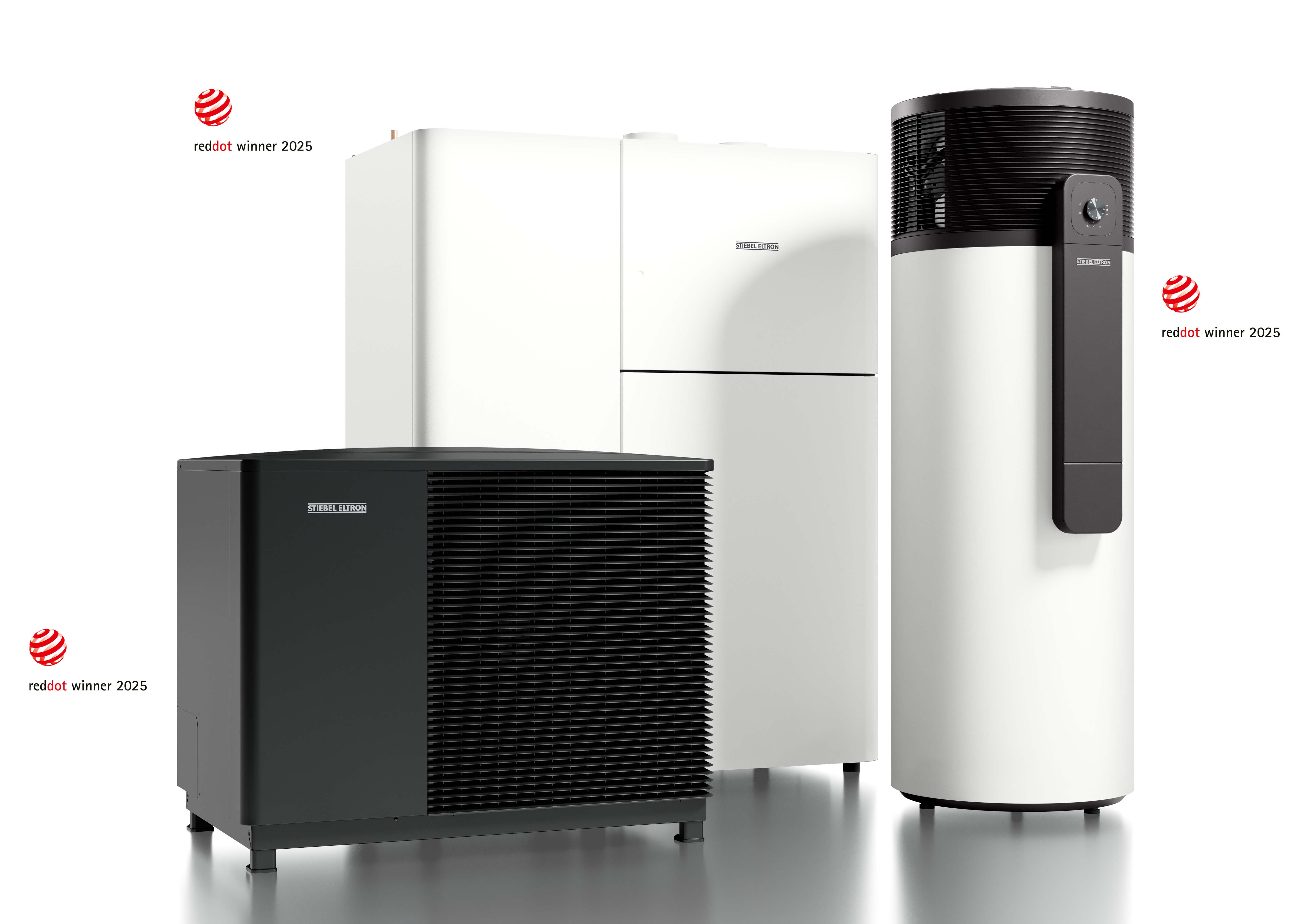 Επίσημη εικόνα STIEBEL ELTRON: προϊόντα WPL-A, LWZ Premium και WWK-I Plus με Red Dot Winner 2025