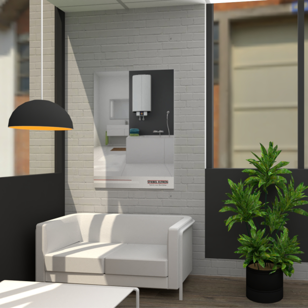 Messestand: Dekoration | Brandbox STIEBEL ELTRON